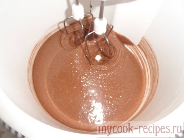 pour in chocolate