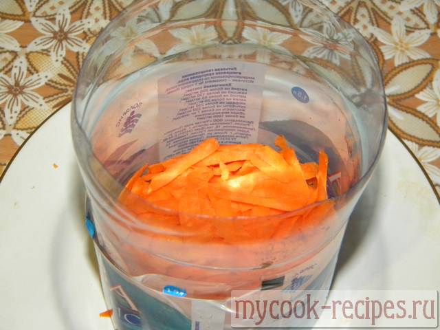 Первый слой из моркови Первый слой из моркови