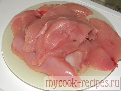 the cut chicken breast